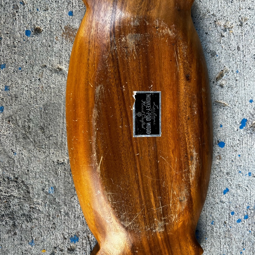 MCM Handcrafted Wooden Decorative Tray - Picture 3 of 3